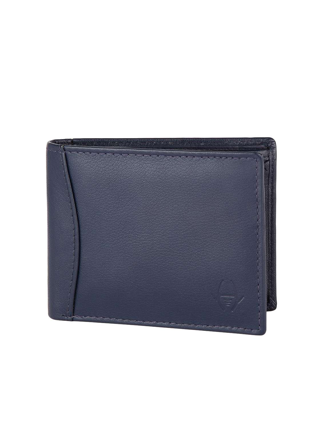 navy blue leather wallet