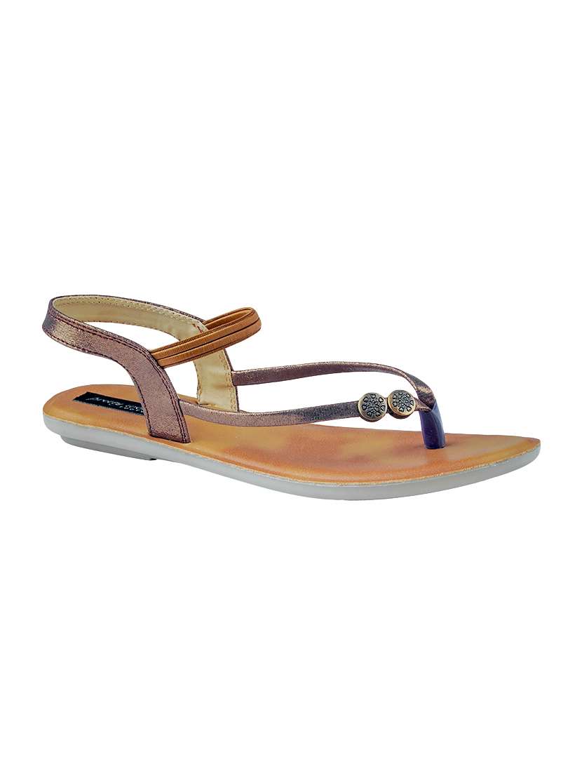 metallic back strap sandals