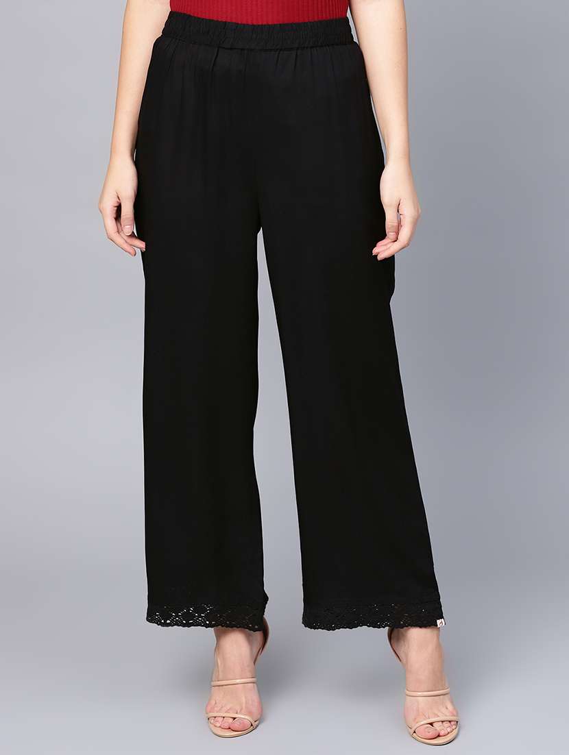 solid straight palazzo