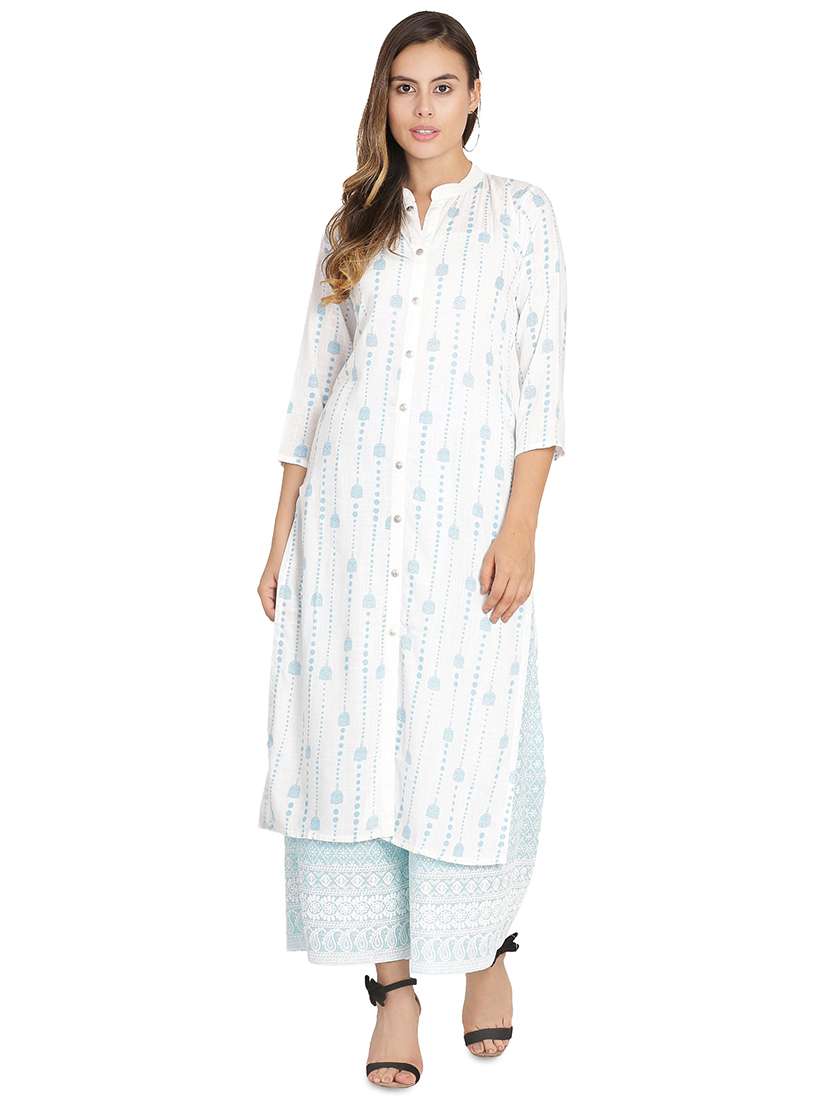 printed kurta palazzo set