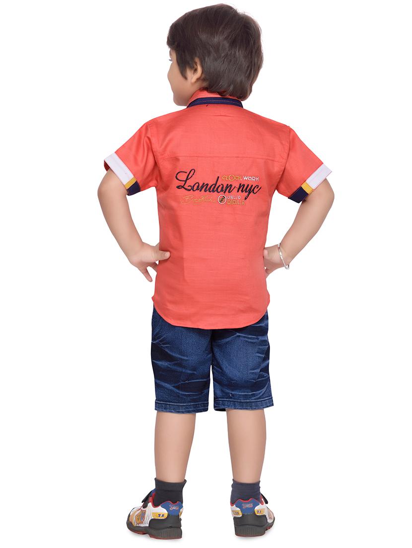 quirky print shirt and shorts set - 16622927 - Standard Image - 2