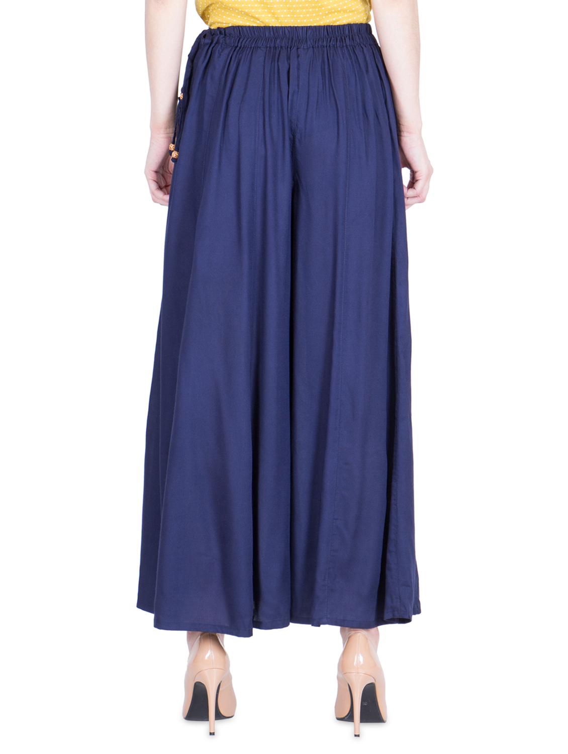 tie knot waist flared palazzo - 16629946 - Standard Image - 2