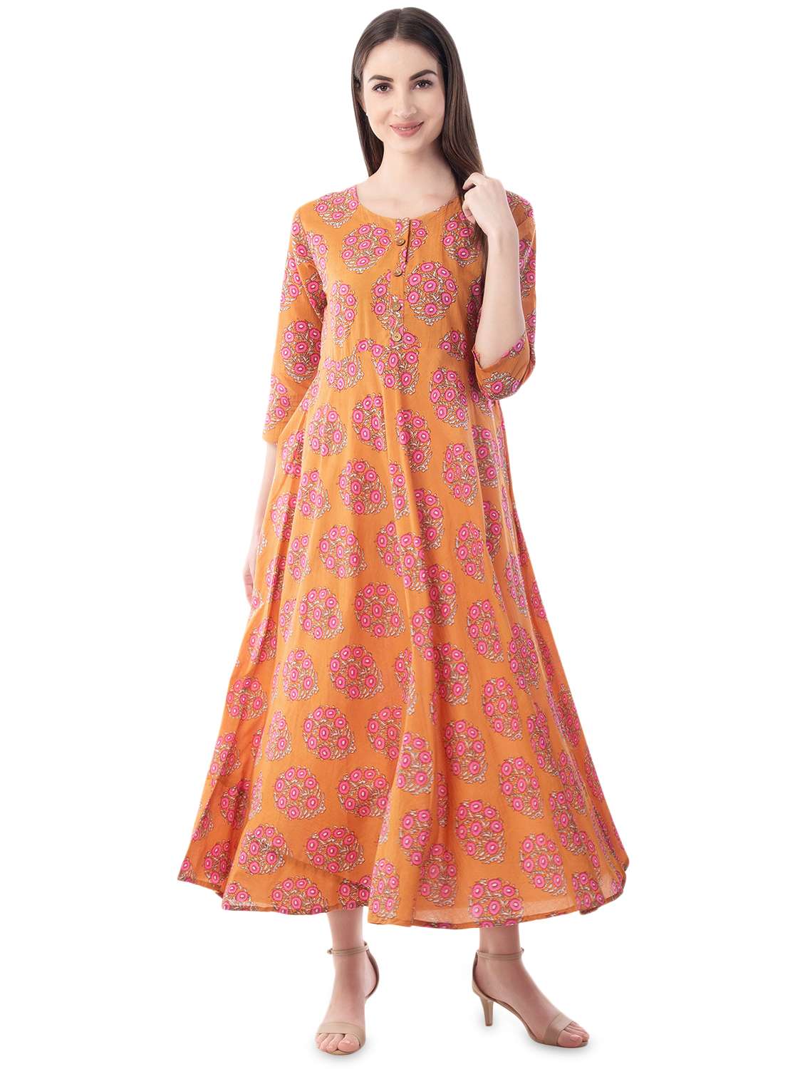 floral printed anarkali kurta