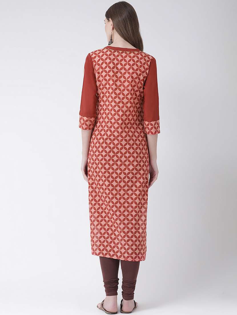 women's straight kurta - 16633508 - Standard Image - 2