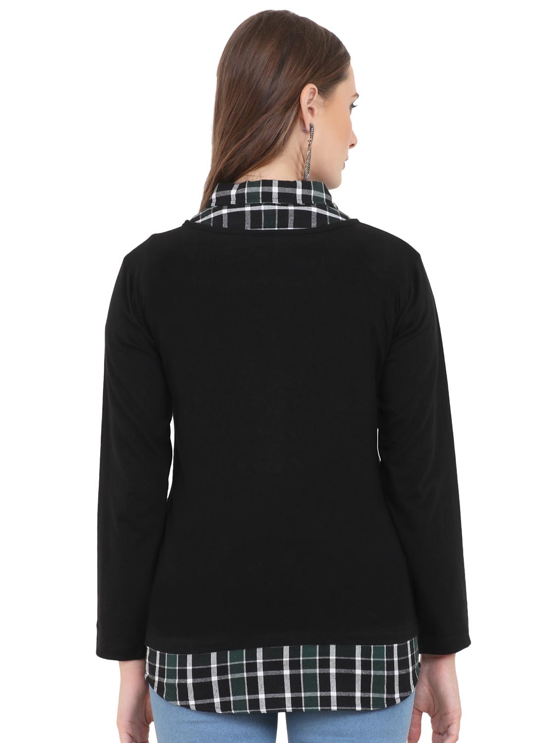 v-neck solid sweatshirt - 16633624 - Standard Image - 2