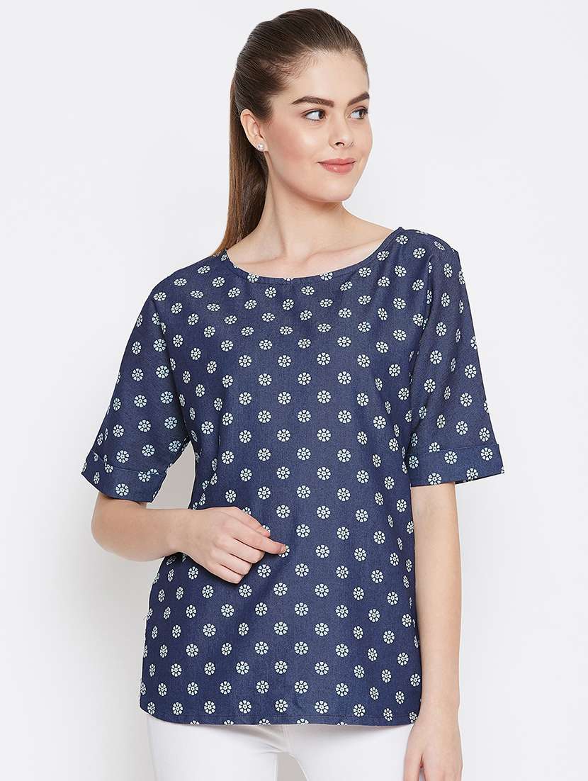 round neck floral top 