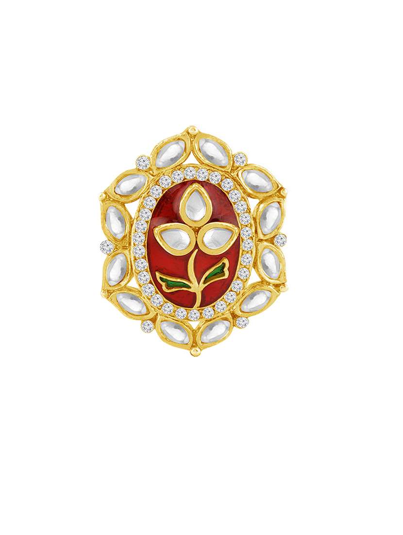 gold metal finger ring - 16634781 - Standard Image - 2