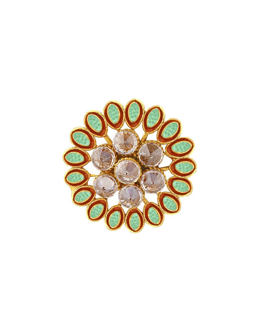 gold metal finger ring - 16634792 - Standard Image - 2