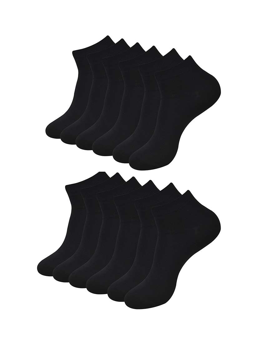 men pack of 6 solid ankle length sock