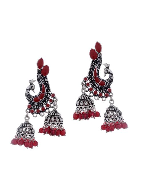 silver plated jhumka earring  - 16641432 -  Standard Image - 0