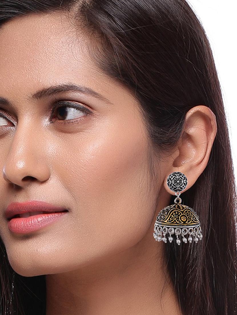 oxidised jhumka earring - 16641437 - Standard Image - 2