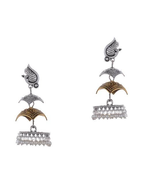 multi colored jhumka earrings  - 16641448 -  Standard Image - 0