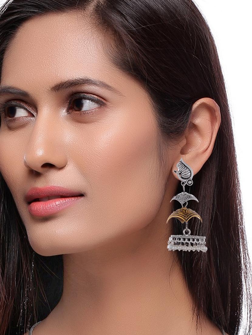 multi colored jhumka earrings - 16641448 - Standard Image - 2