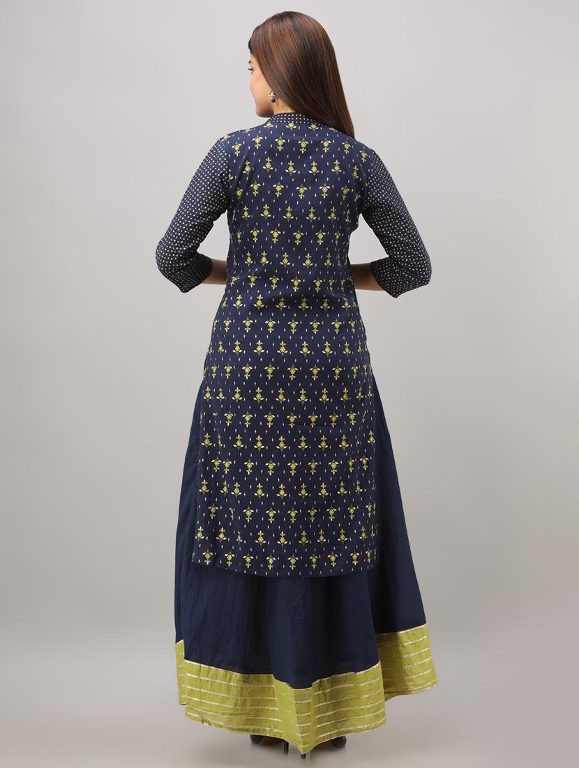 printed kurta skirt set - 16642128 - Standard Image - 2