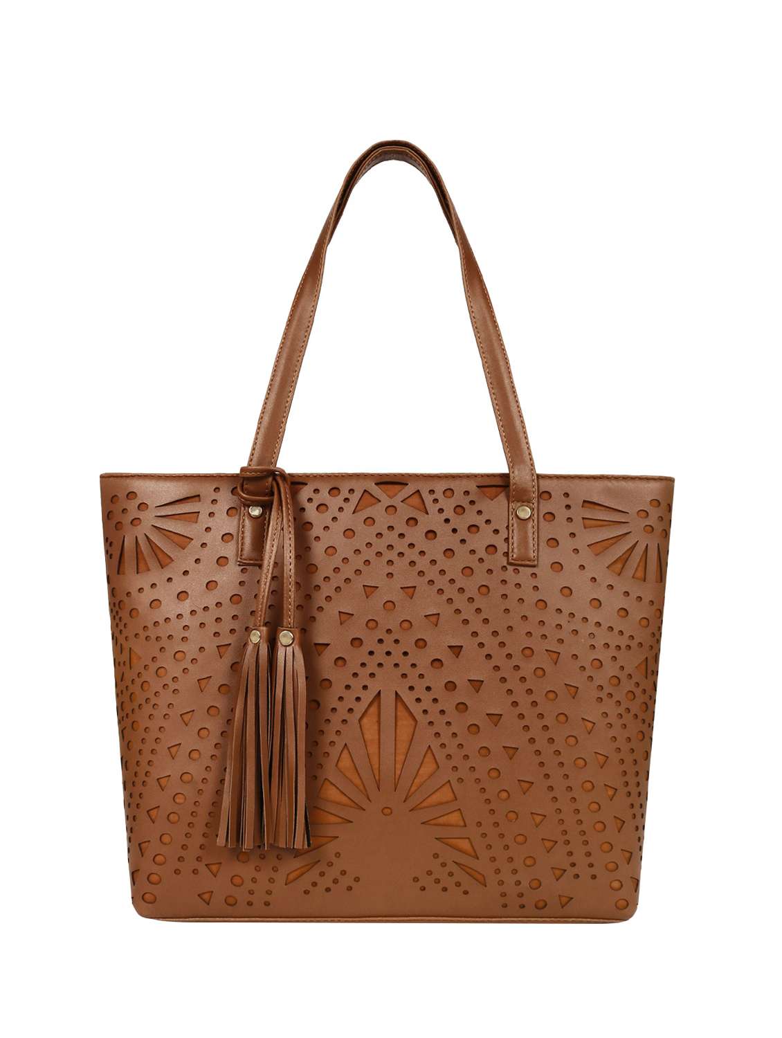 tan leatherette (pu) regular tote