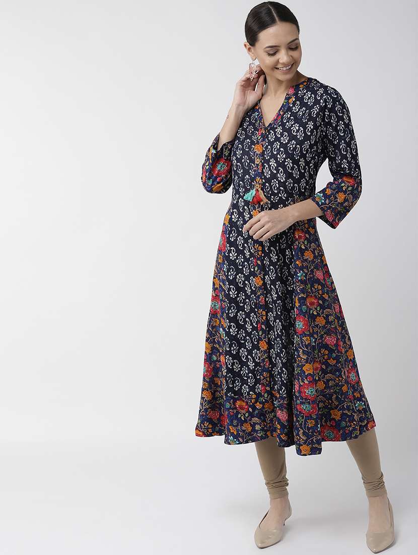 floral print a-line kurta 