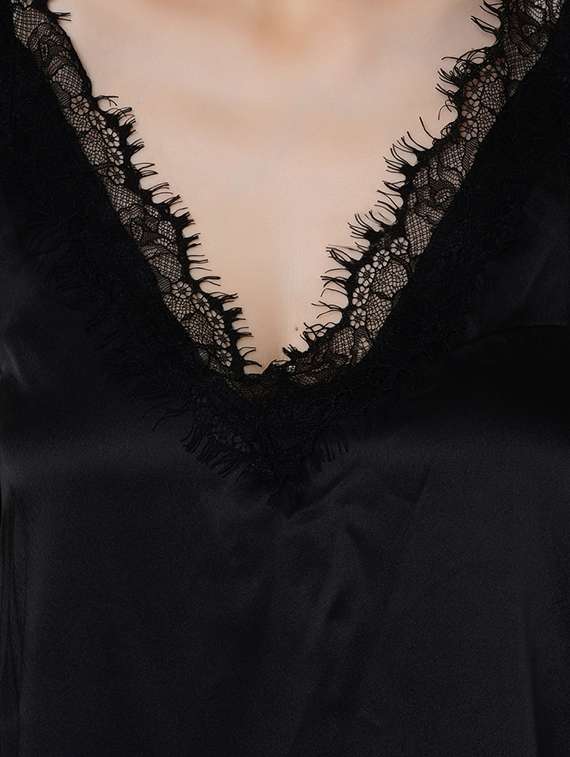 eyelash detail floral laced babydoll - 16643450 -  Standard Image - 2