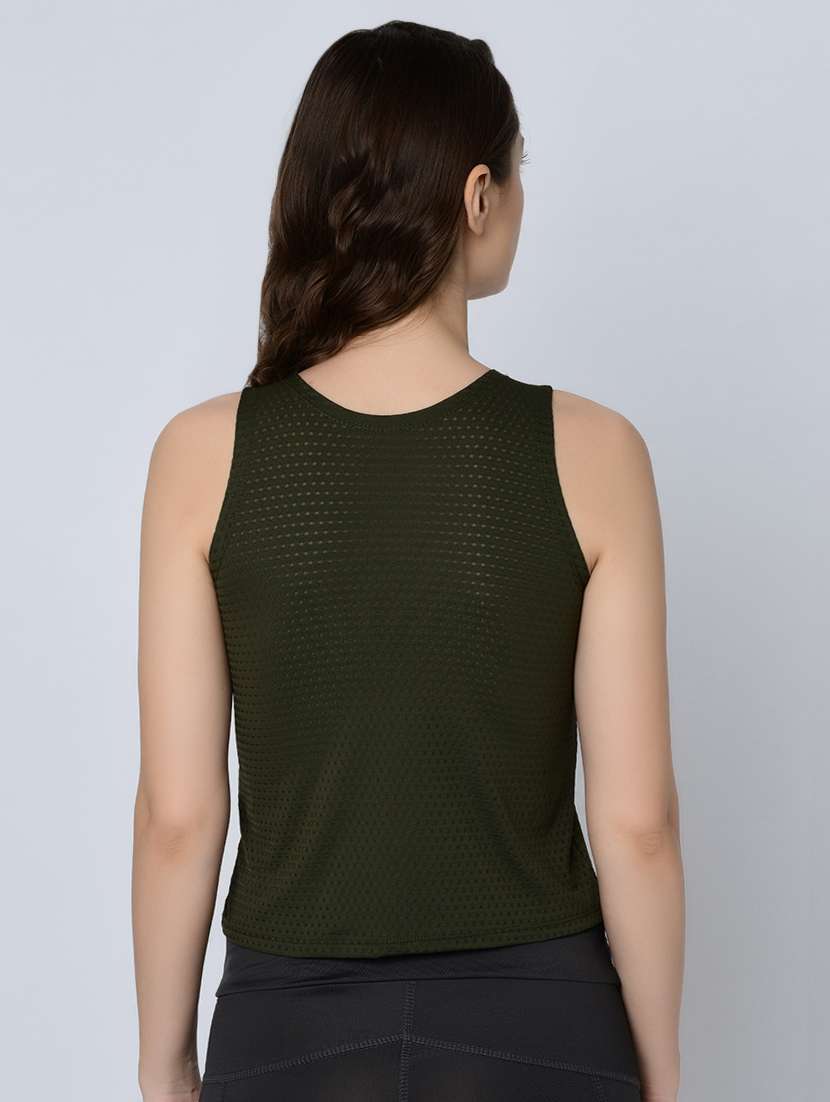 crew neck sleeveless solid top - 16643473 - Standard Image - 2