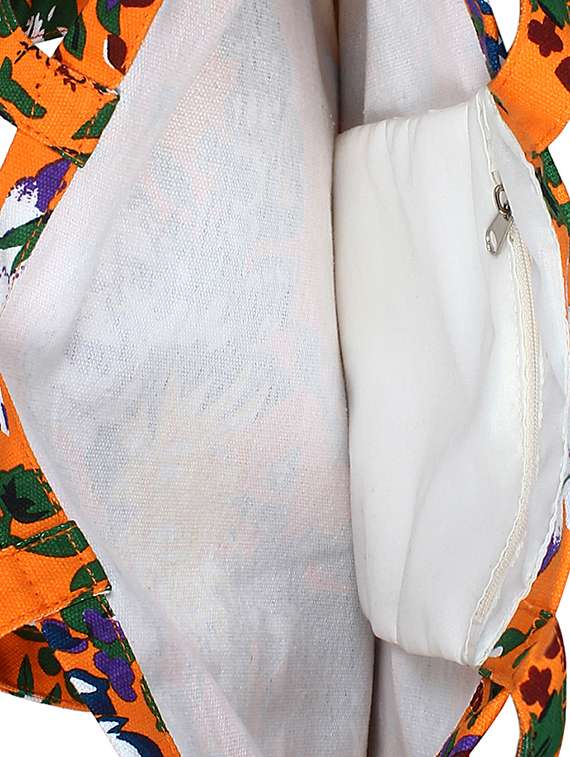 orange canvas printed shopping bag - 16644290 -  Standard Image - 2