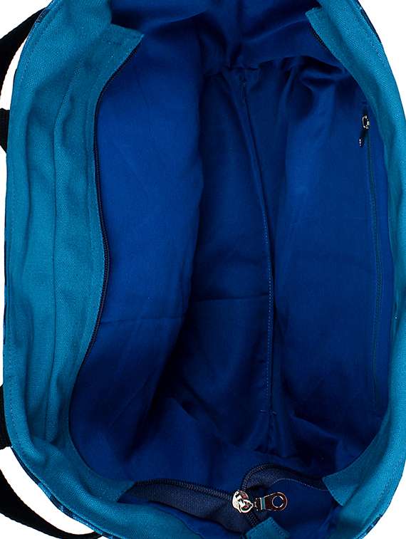 blue canvas printed shopping bag - 16644309 -  Standard Image - 2