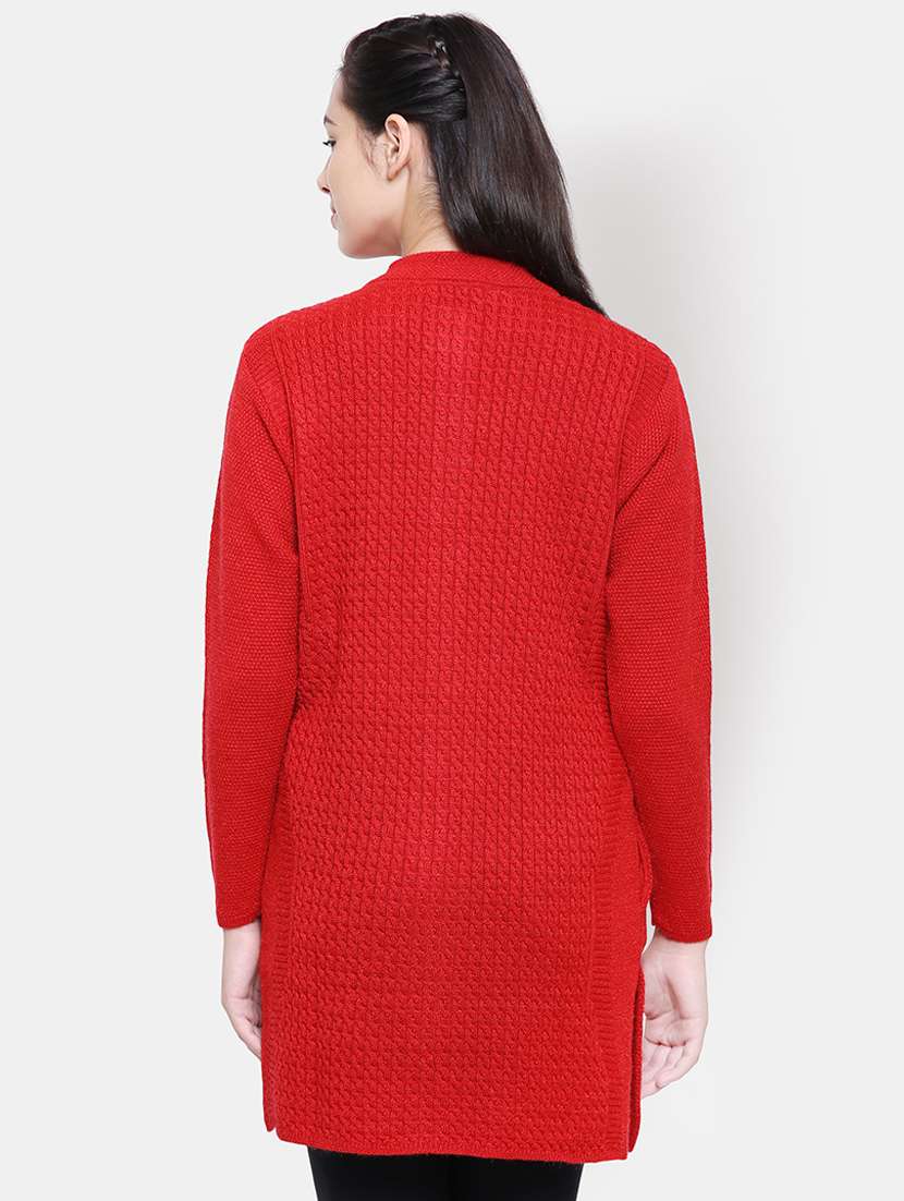 long sleeved woolen cardigan - 16645925 - Standard Image - 2