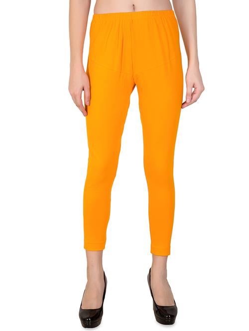 yellow solid ankle length legging - 16646247 -  Standard Image - 0