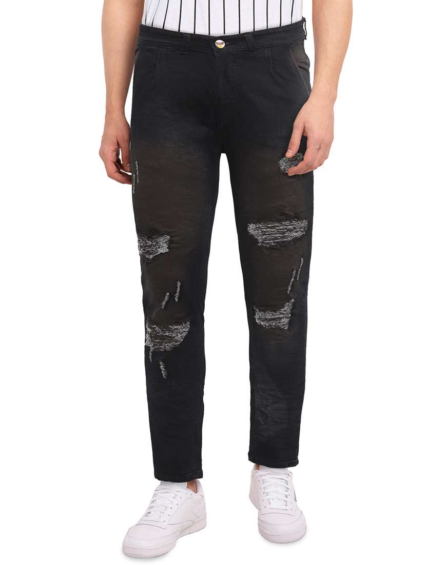 mens slim fit distressed jeans