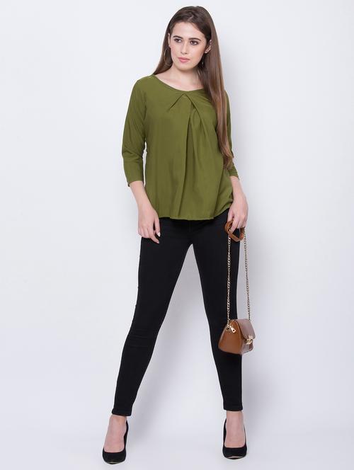 women's straight round neck top - 16649563 -  Standard Image - 0