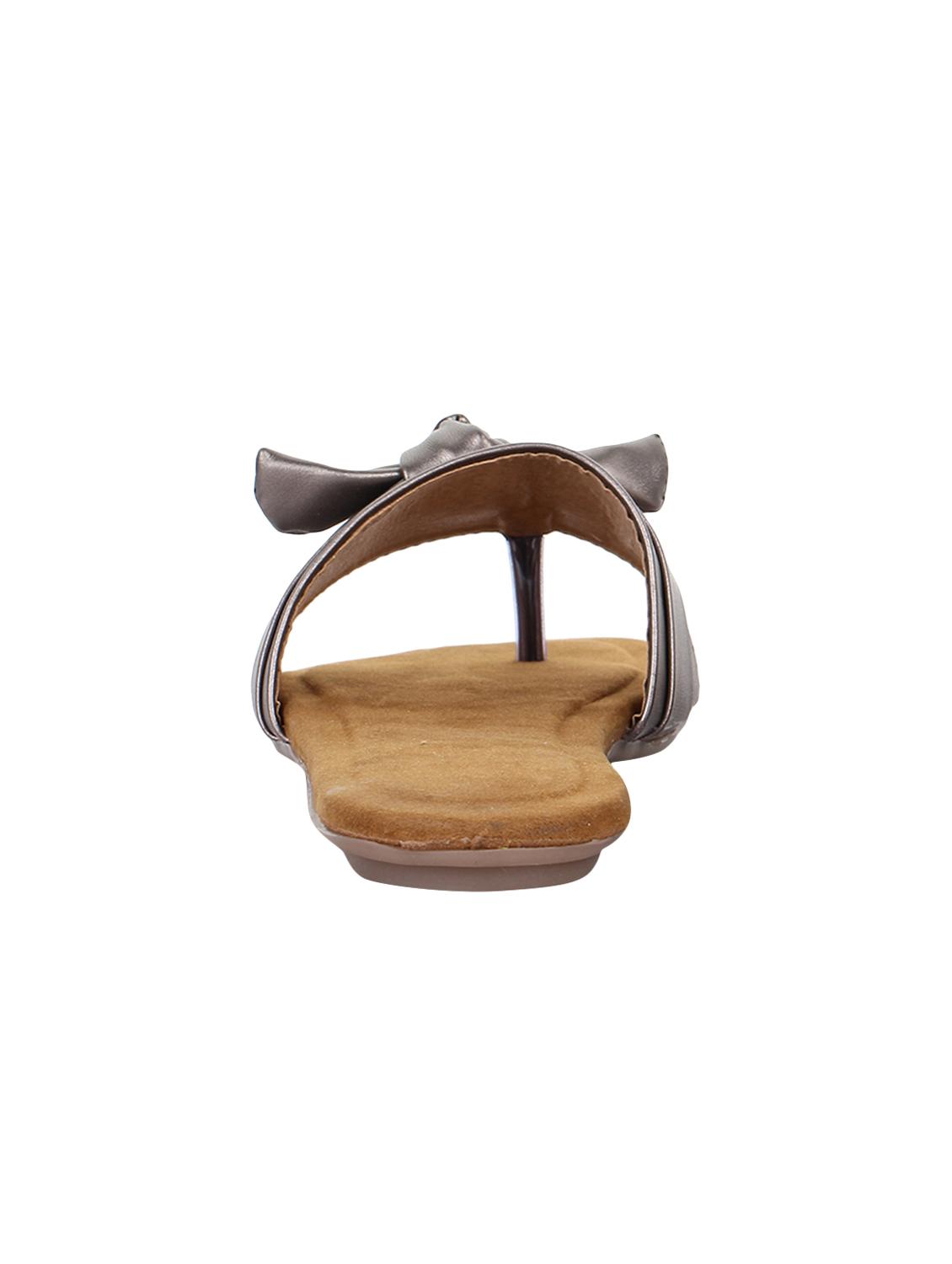 metallic leatherette toe separator sandals - 16650326 - Standard Image - 2