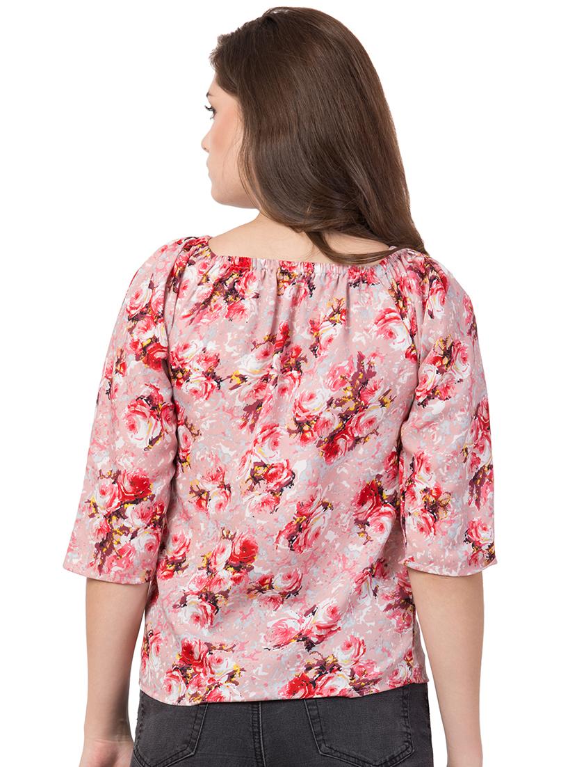 off shoulder floral top - 16650951 - Standard Image - 2