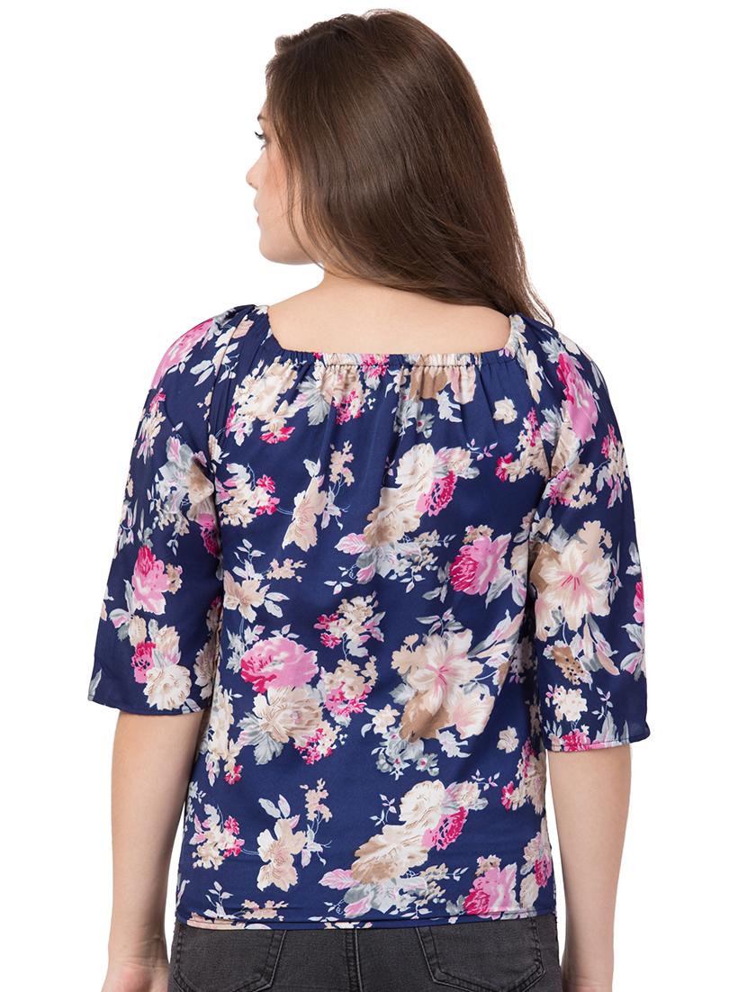 off shoulder floral top - 16650953 - Standard Image - 2