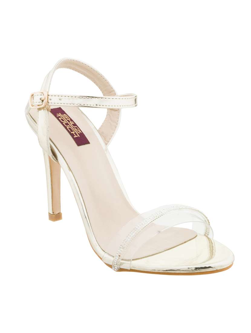 gold back strap sandals