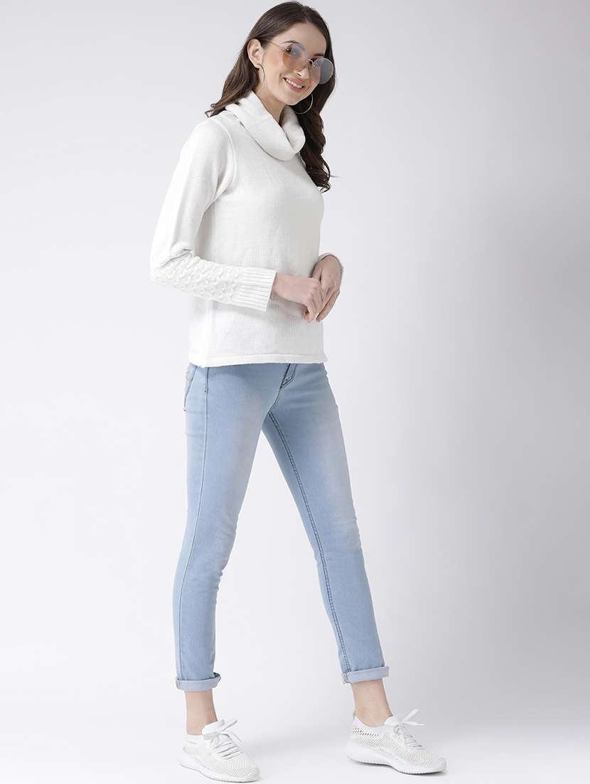 cowl  neck solid pullover