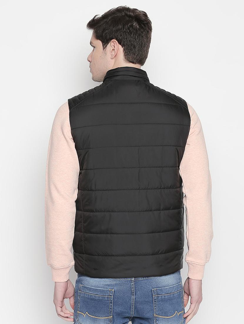 black solid quilted jacket - 16659384 - Standard Image - 2