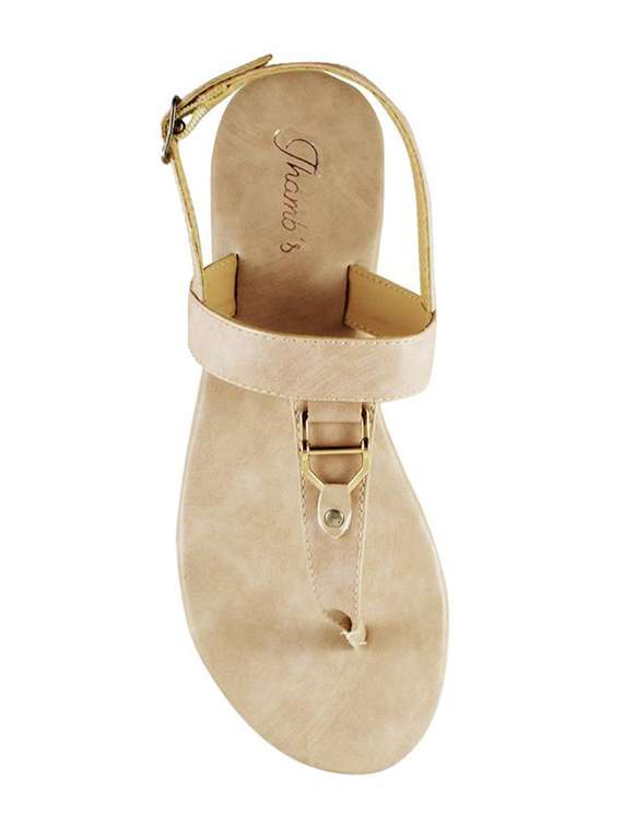 beige back strap sandals - 16659484 -  Standard Image - 2