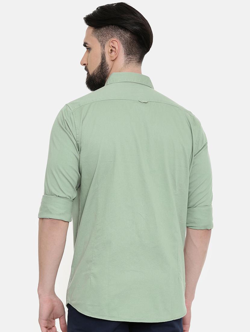 men neo mint solid regular fit long sleeves casual shirt - 16661475 - Standard Image - 2