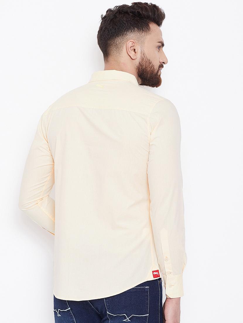 yellow solid casual shirt - 16661512 - Standard Image - 2
