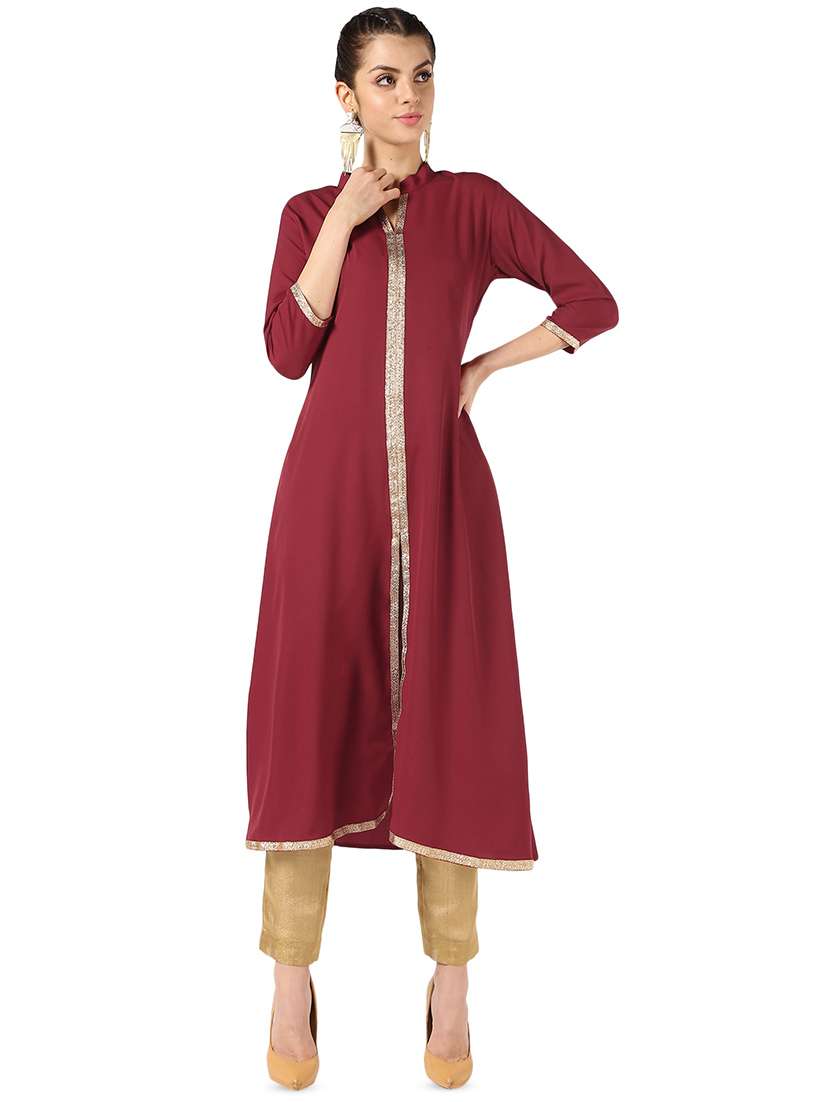 solid a-line kurta 