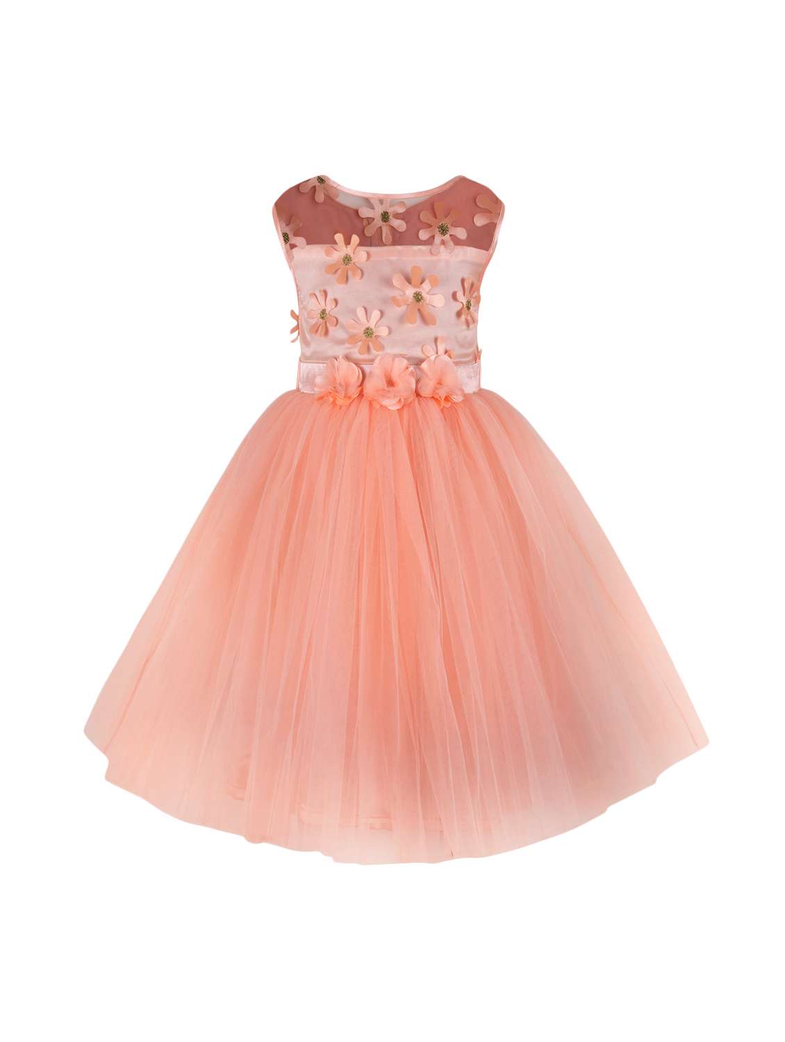 orange polyester frock