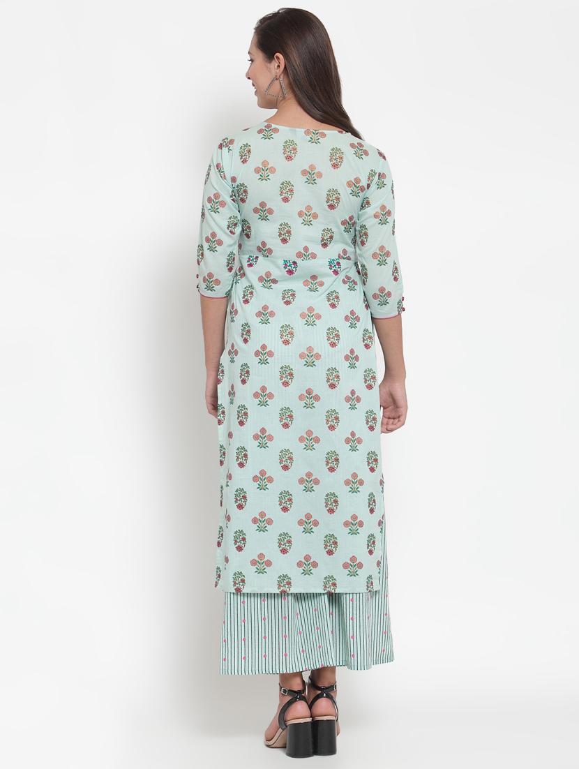 floral print straight kurta - 16663028 - Standard Image - 2