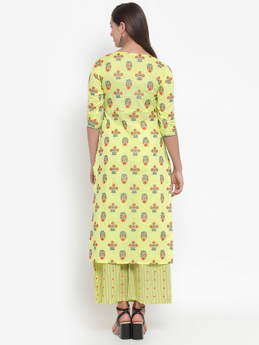 floral print straight kurta - 16663029 - Standard Image - 2