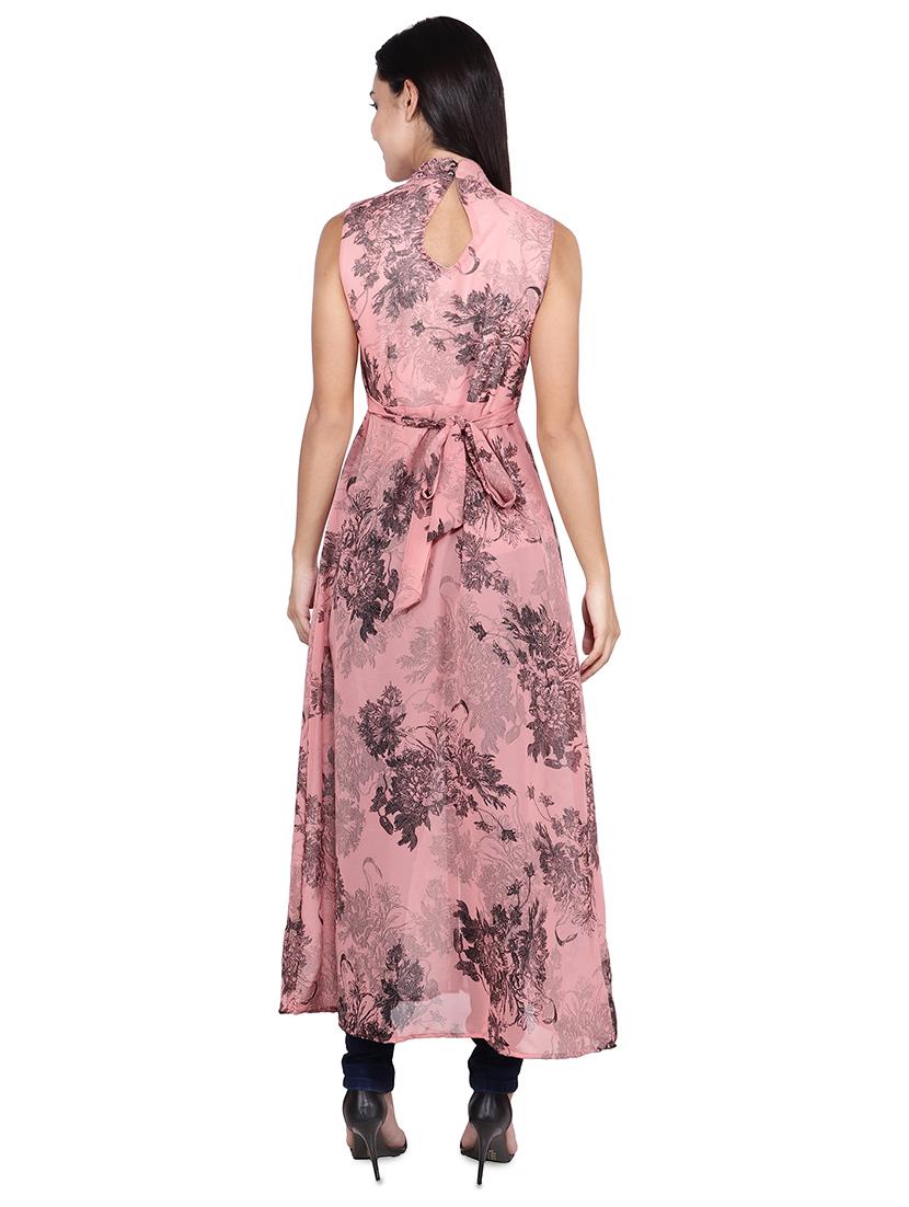 tie knot floral maxi tunic - 16663034 - Standard Image - 2