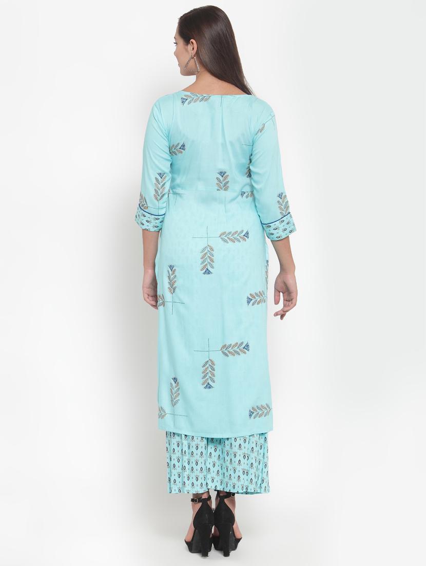 printed straight kurta - 16663036 - Standard Image - 2