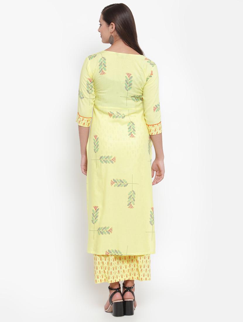 printed straight kurta - 16663037 - Standard Image - 2