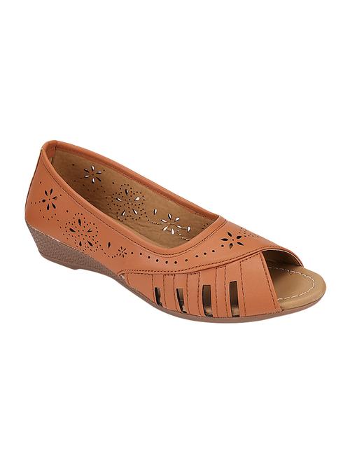 tan slip on ballerina - 16663651 -  Standard Image - 0