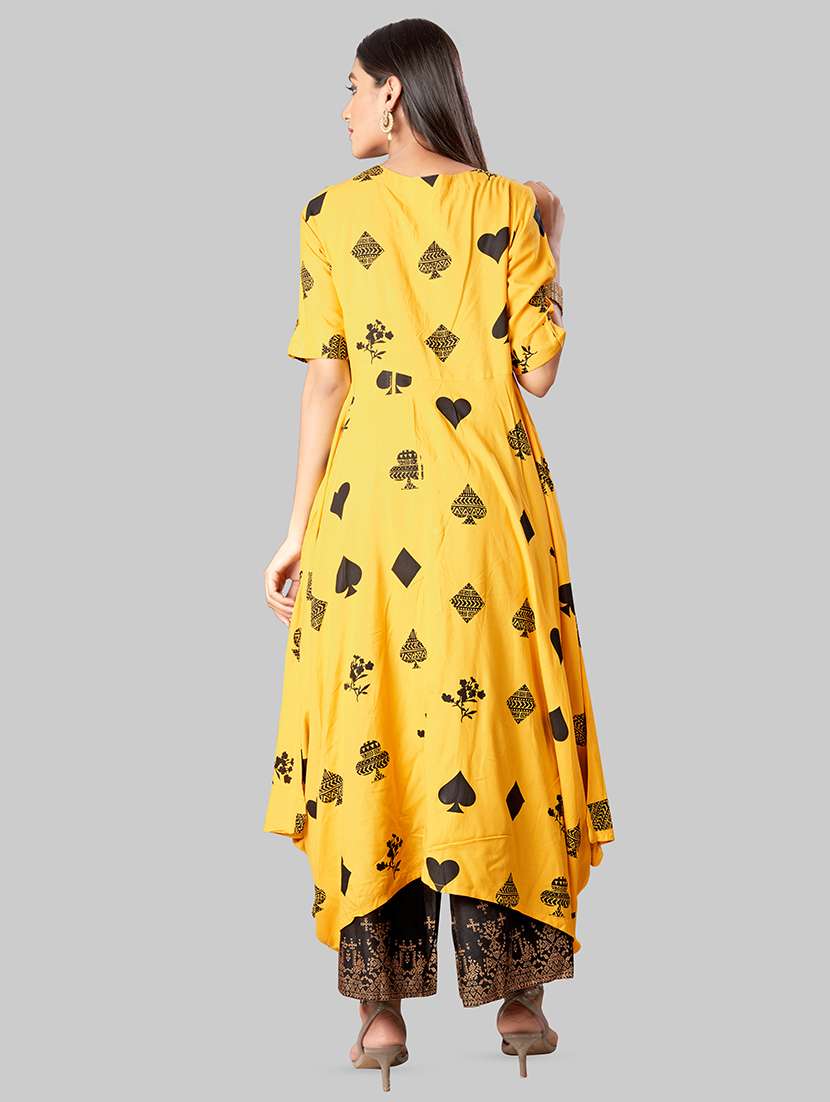 conversational print a-line kurta - 16666015 - Standard Image - 2