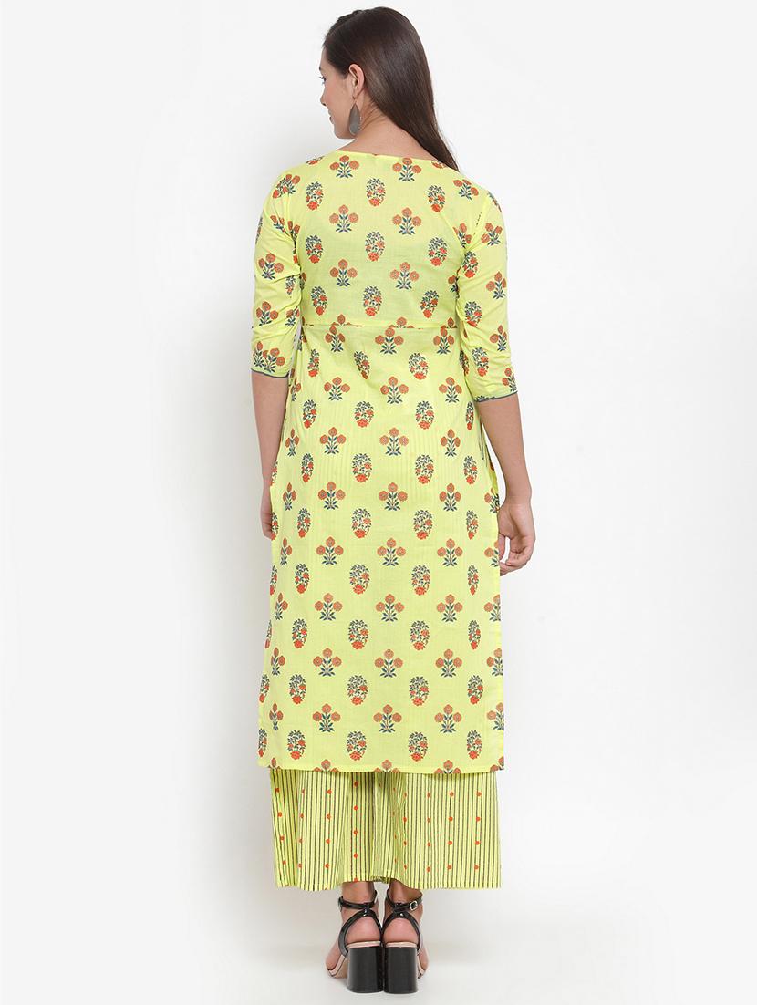 floral print kurta palazzo set - 16666437 - Standard Image - 2