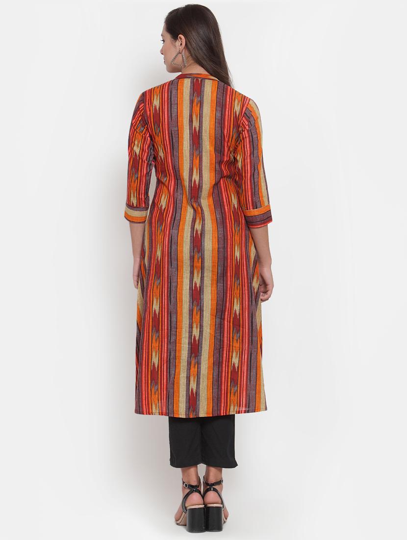 ikat print kurta pant set - 16666442 - Standard Image - 2