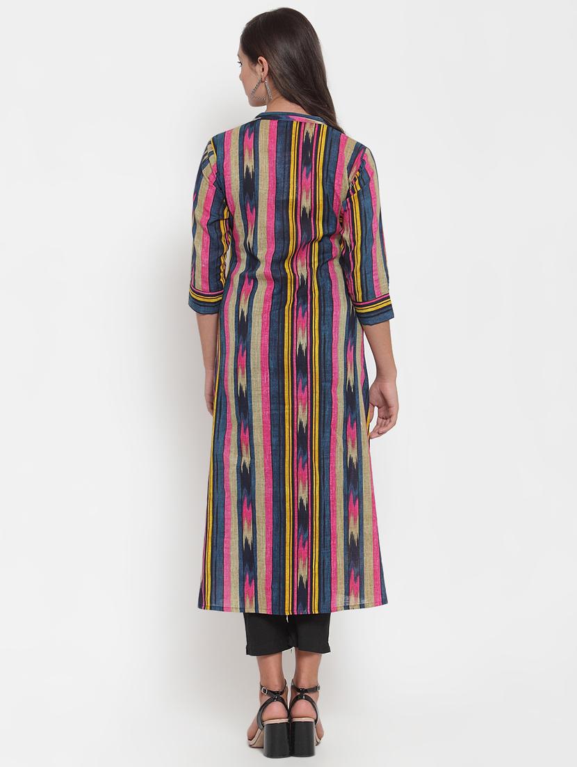 ikat print kurta pant set - 16666443 - Standard Image - 2