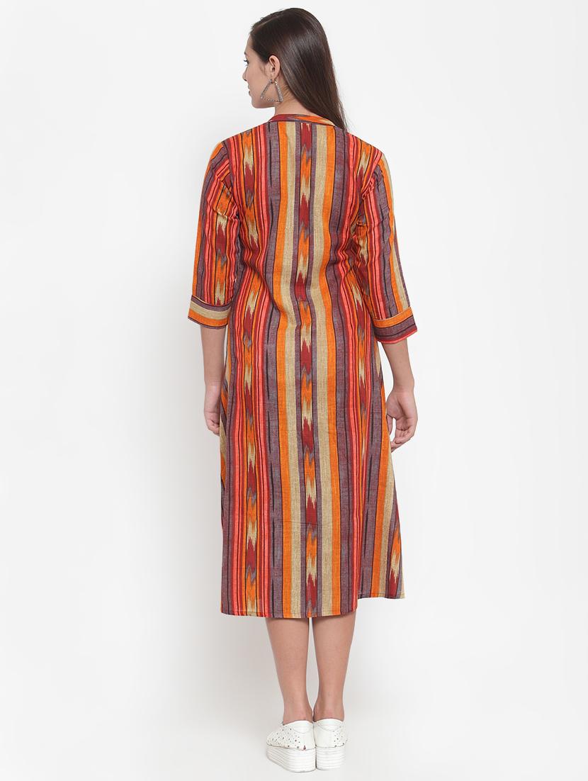 ikat print a-line dress - 16666723 - Standard Image - 2
